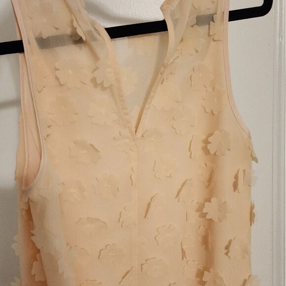 BCBGeneration Peach Summer Floral Mod Sleeveless Dress Small Like New - Picture 4 of 8